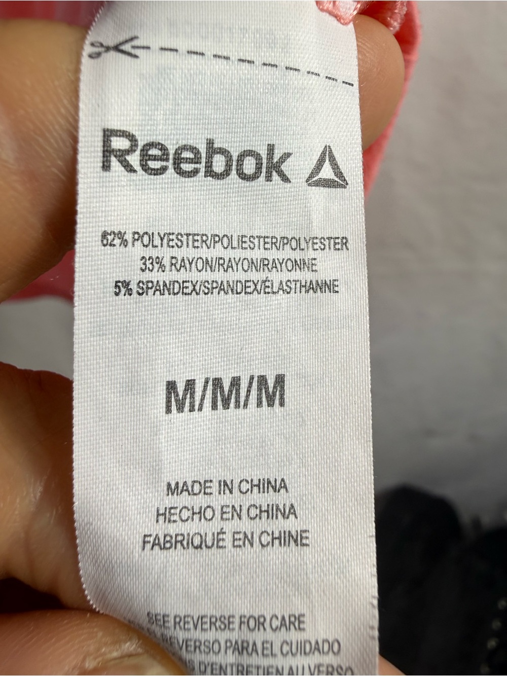 Reebok Coral Pink Logo Tee - Women's M - Picture 3 of 4